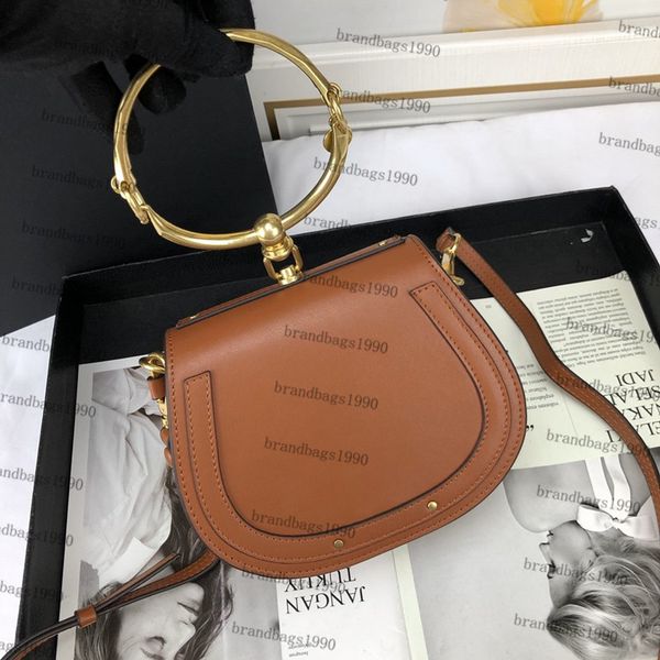 

mini size saddlle bag genuine leather circle ring shoulder bag cross body highest quality come with box ing