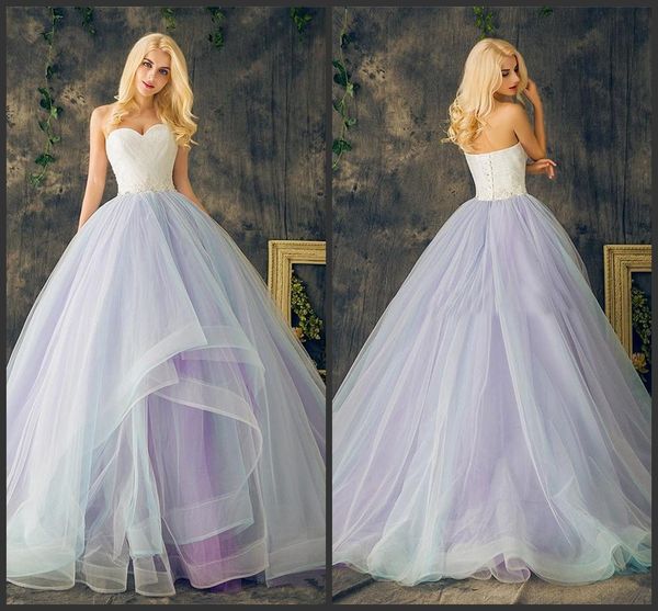 

2020 new vintage purple tulle ball gown boho wedding dresses vestidos de novia paolo sebastian wedding gowns, White