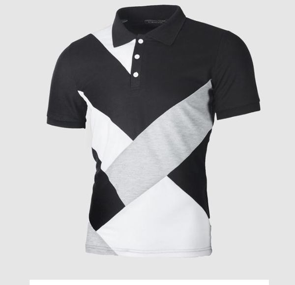 

e-baihui brand polos mens polo shirts cotton short sleeve camisas polo casual stand collar male polo shirt zt79, White;black