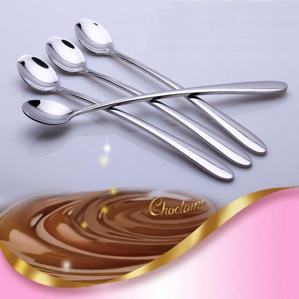 

304 stainless steel stir spoons coffee long handle spoons creative metal bar spoon