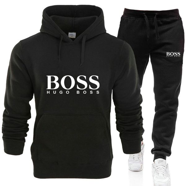 

fashion bosses designers tracksuit spring autumn casual hugo brand sportswear mens track suits hoodies mens clothing, Gray