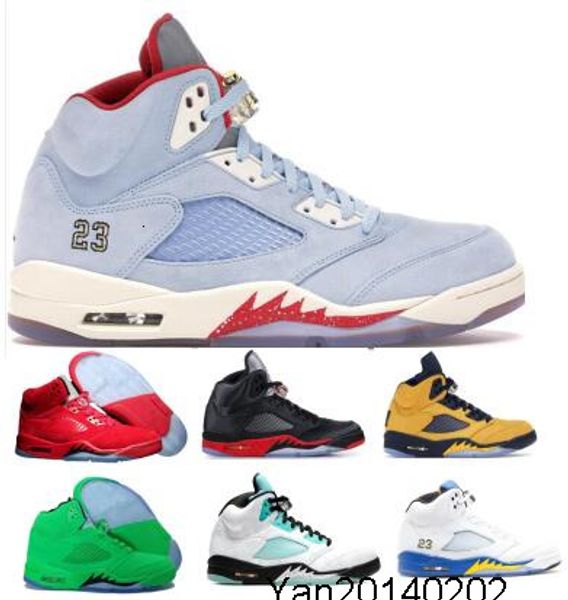 

men 5 5s basketball shoes sneakers island grey suede trophy room michigan wings olympic bred women 2020 new arrival zapatos trainers shoes