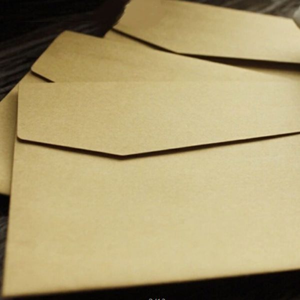 

100pcs/lot vintage kraft paper envelopes europen style envelope message card letter stationary storage paper gift 170x120mm