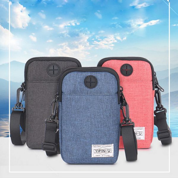 

men zipper outdoor jogging bag waterproof chest bags cross body shoulder bag outdoor cycling running jogging travel fitness