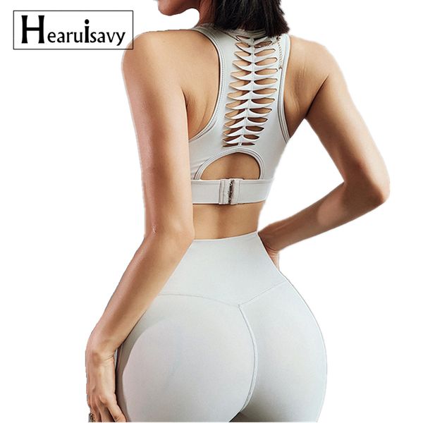 

sports bra for women workout gym fitness sport bra high impact padded yoga crop hollow out running shockproof brassiere, White;black