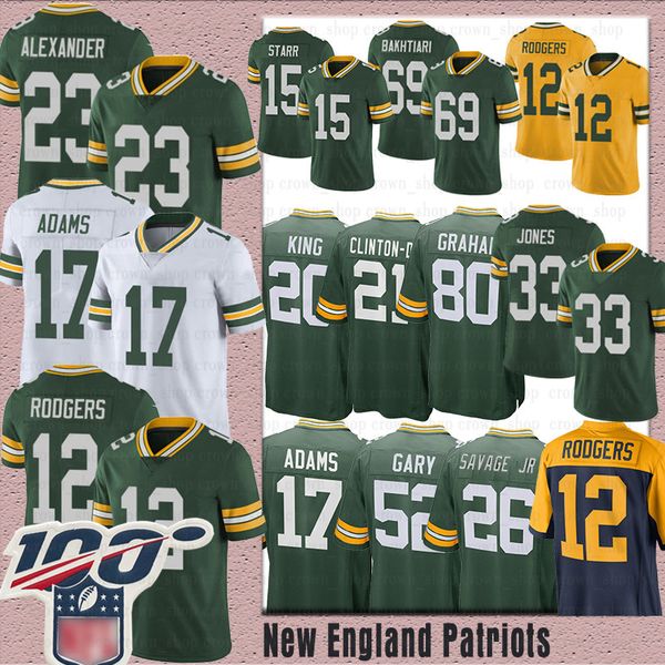 

12 Aaron Rodgers 33 Aaron Jones Packer Football Jerseys 52 Rashan Gary 26 Darnell Savage 17 Davante Adams 69 David Bakhtiari 15 Bart Starr