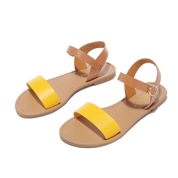 

Fashion Women Solid Peep Toe Flat Sandals Summer Casual Rome Rubber Sandals Beach Shoes Schuhe Damen Sandalen Dropshipping 2