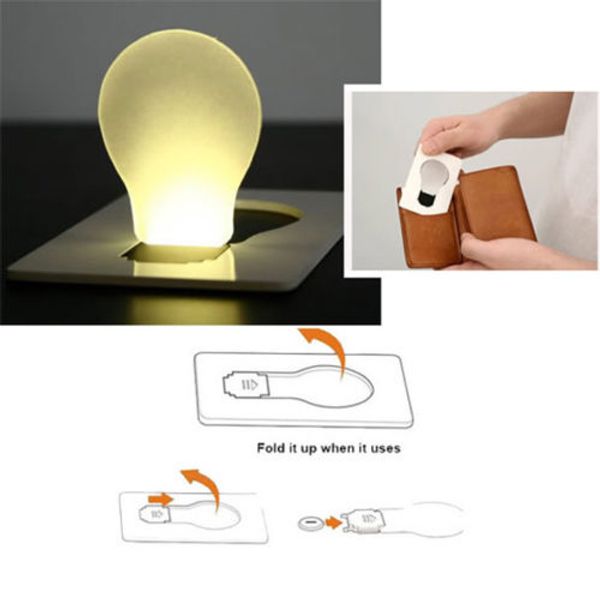 

mini portable usb mini led night light pocket card lamp bulb versatile 1 piece led card light portable emergency lighting