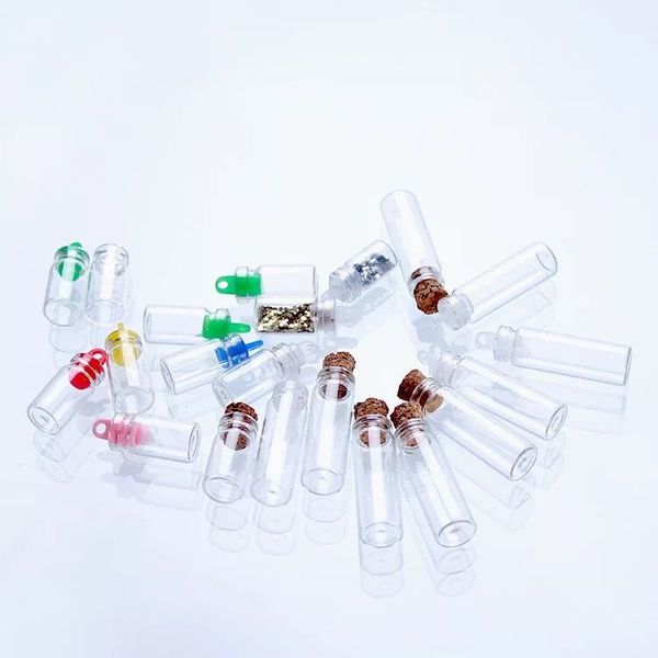 

500pcs 11 * 22мм 1мл желающ бутылки малый clear silicone / пластиковые / пробковые стеклянные бутылки флаконы свадьба декор отдыха рождестве