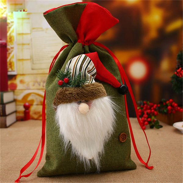 

children storage bag 1 pc 2018 christmas snowmen candy bag santa claus snowmen gift
