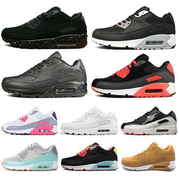 

classic men women running shoes cushion surface breathable triple black white pink yellow bred mens trainers sports sneakers size 36-45