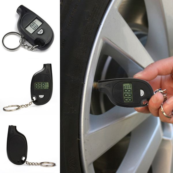 

tire pressure sensor portable lcd digital tire air gauge with keychain car auto examin tools pressure car tyre check scrutiny