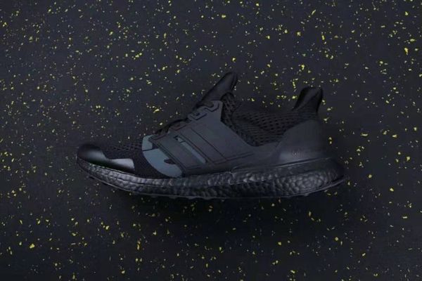 

men undefeated x ub blackout running shoes triple black 1.0 3m reflective undftd sneakers