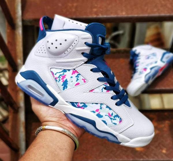 

2020 aut quqlity jumpman 6 vi tie-dyed oil painting mens basketball shoes authentic quality 6s gs locomotive sneakers sports trainers