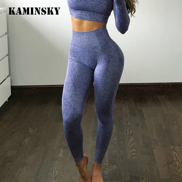 

kaminsky 14 colors high waist seamless leggings for women solid push up leggins athletic sweat pants sportswear fitness leggings, Black