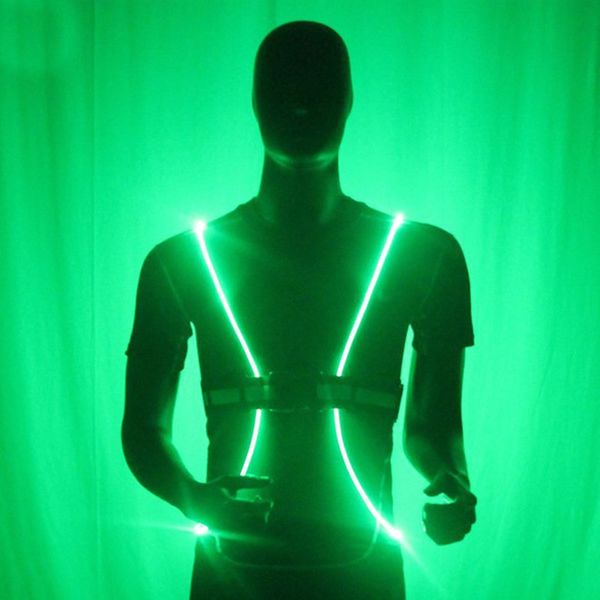 

360 светоотражающие светодиодная вспышка вождения жилет high visibility night бег велоспорт верховая езда отдых на открытом воздухе высвечи, Black