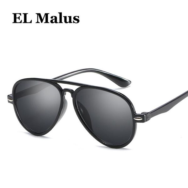 

el malus]cute small pilot frame sunglasses children kids silver black lens mirror fashion child boys girls sun glasses oculos myccc, Blue