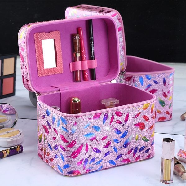 

2020 new cosmetic bag storage box cosmetic case handbag makeup pouch makeup case