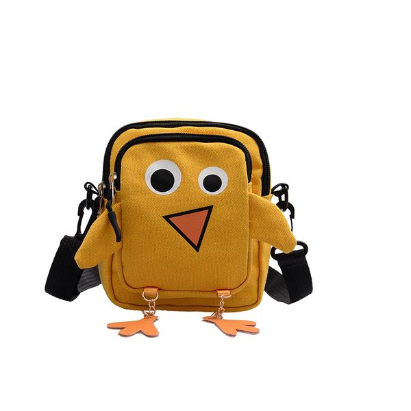 

women's crossbody shoulder canvas bag cute cartoon funny bag student personality messenger trendy bag1106#c