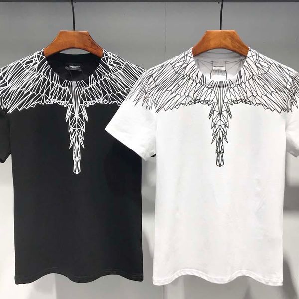 

spring and summer new high grade cotton printing short sleeve round neck panel t-shirt size: m-l-xl-xxl-xxxl color: black white unisexl979