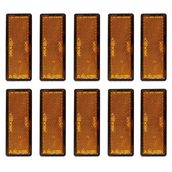 

10шт прямоугольного клей задний отражатель для прицепов rv автопоезд яхт автомобилей отражателя