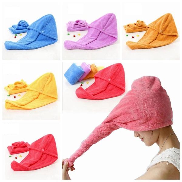 

быстрая доставка шапочки для душа магия быстро сухие волосы полотенце из микрофибры сушки тюрбан обернуть hat шапки спа шапочки