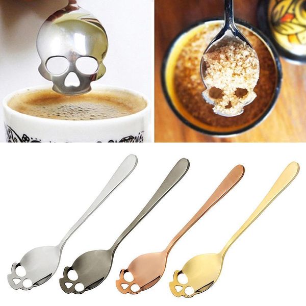 ** GREAT FUN ** Crâne Cuillère ** acier inoxydable ** thé café sucre dessert spoon