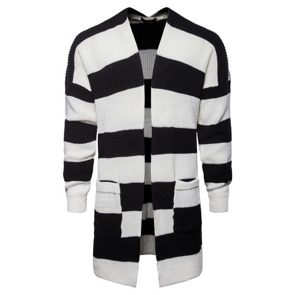 

mens causal sweater clothes autumn winter solid knitted sweaters, White;black