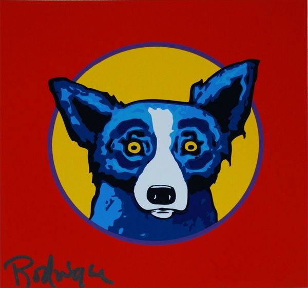 

джордж rodrigue голубой собаки меченый home decor ремесла / hd печати картина маслом на холсте wall art canvas картинки 200115