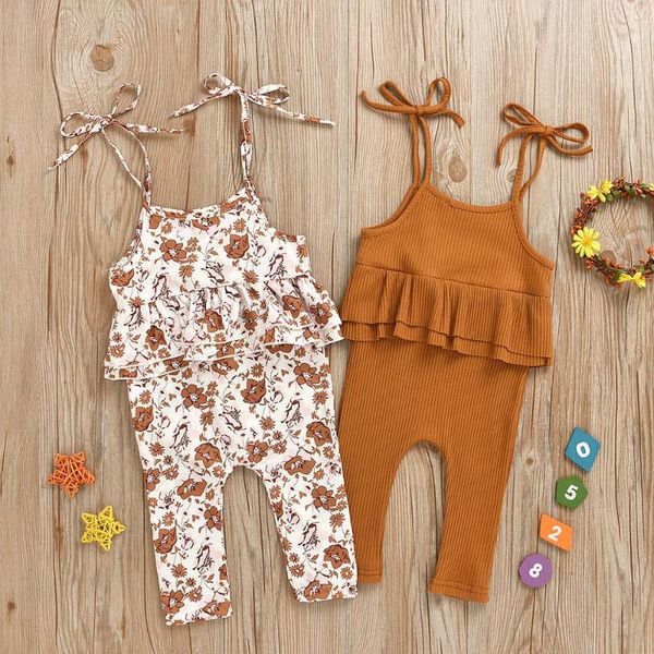 

toddler baby girl sunflower strap flower romper overalls holiday outfit clothes, Blue