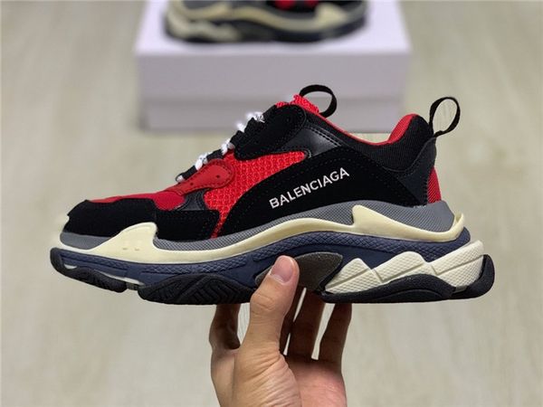 

fast delivery paris brand high version women's shoes luxury design platform casual men's shoes increase couples triple s sneakers, Black