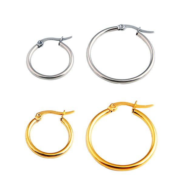 

2019 fashimetal circle earrings simple fashion 10 par/set wild earrings for women trendy punk street style stud earings, Golden;silver