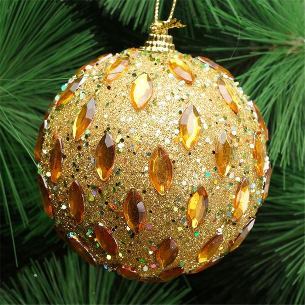 

christmas rhinestone glitter baubles balls xmas tree ornament decoration 8cm foam home xmas party diy creative decoration