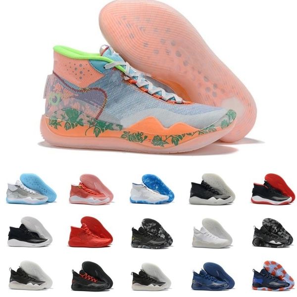 

2019 mvp kevin durant kd 12 anniversary university 12s xii oreo men basketball shoes usa elite kd12 sport sneakers size 40-46