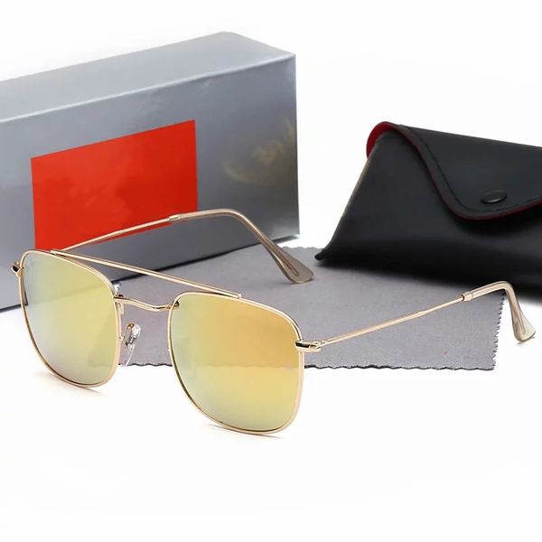 

354 quality metal mens sunglasses classic womens sun 54mm eyewear brown gold green glasses glass lenses pilot 93aa high case iaebi