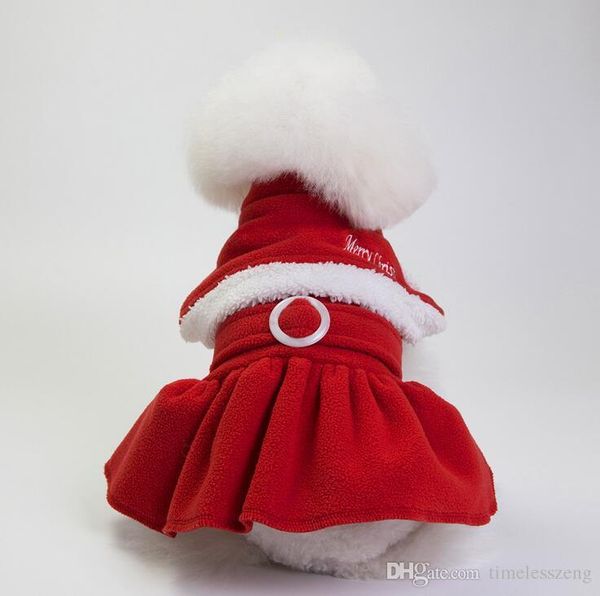 

1 pcs christmas dog costume transformed dress santa suit classic 5 size euramerican pet dog warm clothes dog apparel decoration