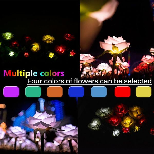 

practical solar rose flower garden decoration rose decoration