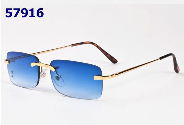 

luxury fashion classic designer sunglasses for men metal square gold frame eye glasses uv400 vintage style protection eyewear with box, White;black