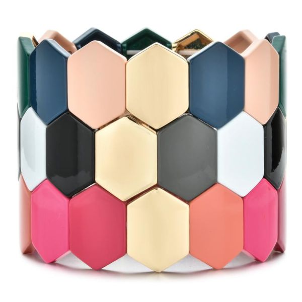 

bohemian rainbow tile bracelet alloy paint handmade bracelet men and women couple beaded 2020 summer new styles, Black