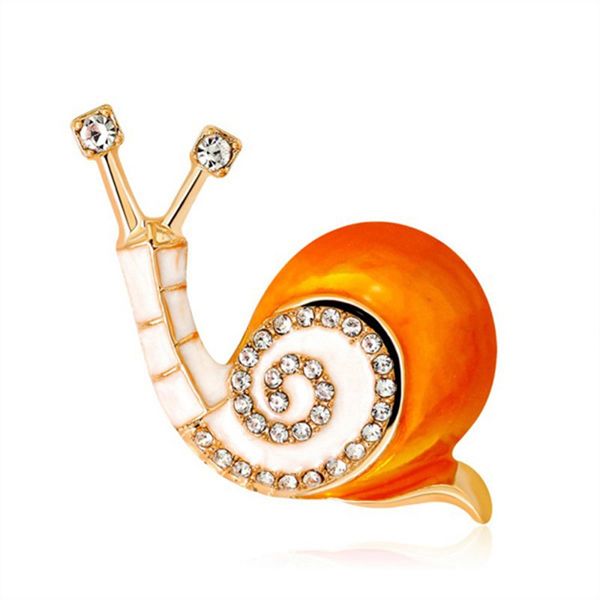 

europe and the united states new fashion snail drop oil rhinestone brooch wild insects chest ornaments factory direct spot wholesale, Gray