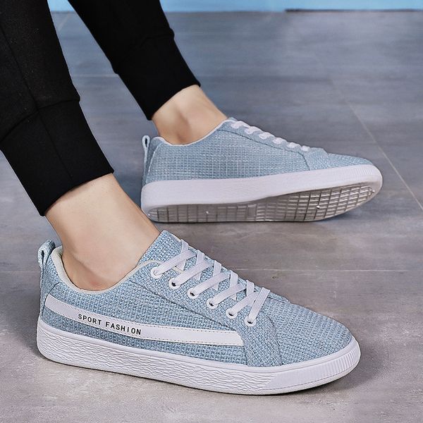 

four seasons breathable men's shoes trend male students leisure shoes comfortable cloth male canvas shoes fashion flats 2a, Black