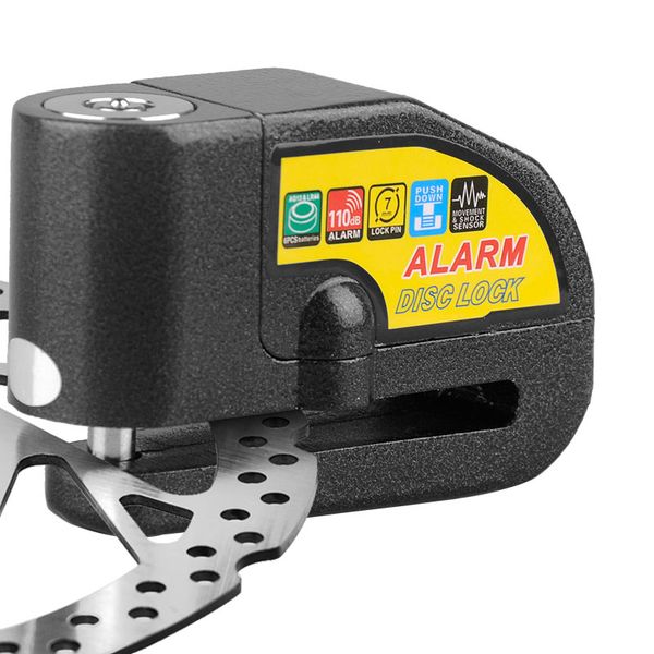

110 db alarm anti-theft motorcycle bike wheel disc brake lock waterproof security steel disc lock bike bicycle accessory