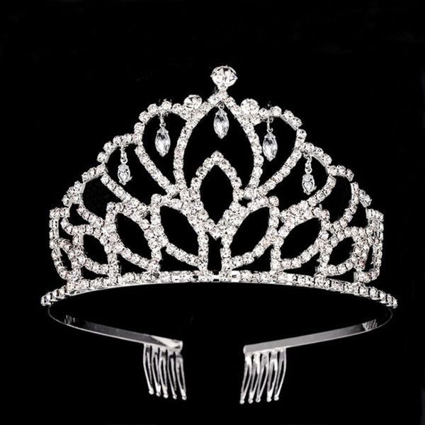 

свадебная вечеринка 13x7см диадемы из бисера с цветочными листьями невесты с короной из бриллиантов и головных уборов для невесты, исполняющ, White;golden