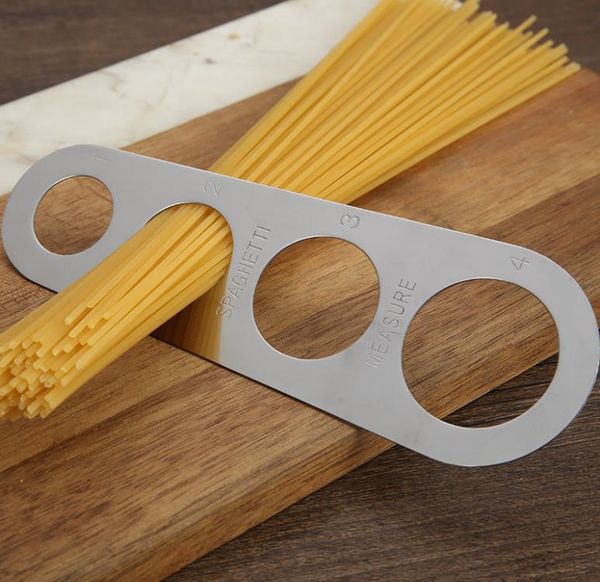 Strumenti per misurare gli spaghetti Controllo semplice dei componenti Accessori da cucina Strumento per misurare il righello della pasta Forniture da cucina in acciaio inossidabile SN923