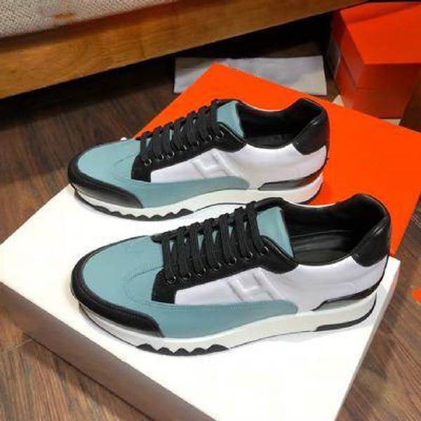 

2019 luxury designer shoes platform vintage for women/men ankle high heels boots leather winter blue-white shoes for shipping, Black
