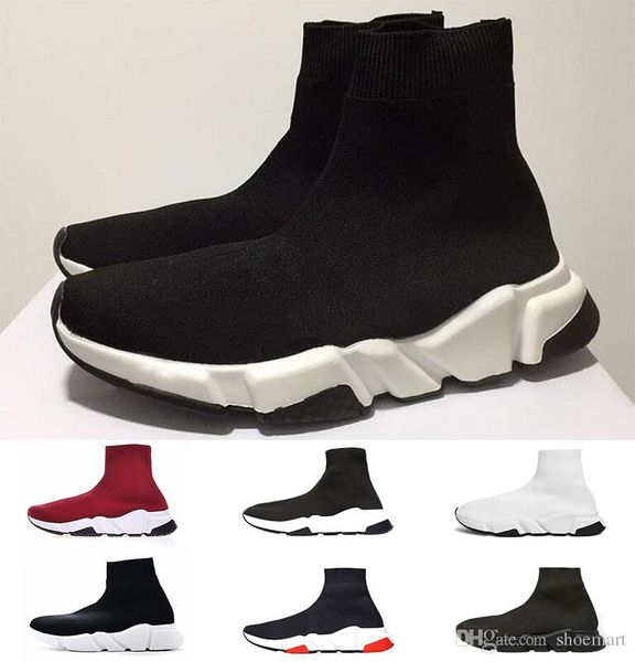 

designer men women speed trainer fashion luxury sock shoes black white glitter flat mens trainers runner sneakers size 36-4