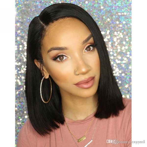 

europe and the united states black long straight hair bobo head in the bangs female cosplay wig