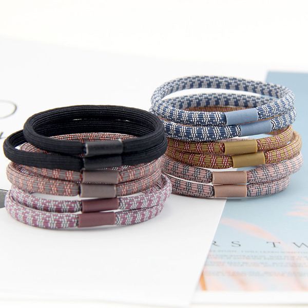 

simple girl elastic rope hair rubber bands handmade cute fashion hair accessories for children ing, Slivery;white