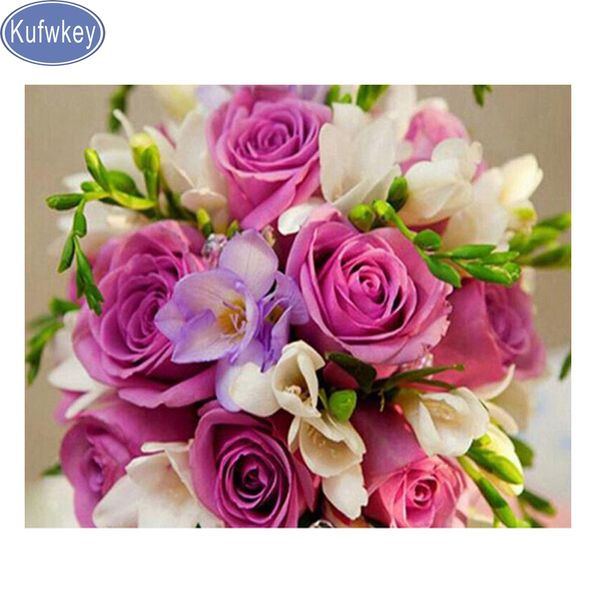 Acheter 5d Diy Diamant Peinture Fleurs Diamant Broderie Roses Fleur Peinture Designs Mur Peinture Puzzles 5d Diamant Images Arts De 2437 Du