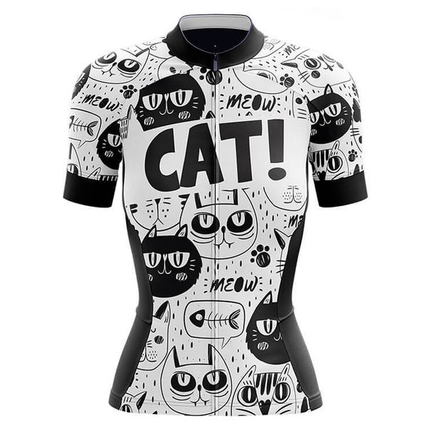 

cat short sleeve women cycling jerseys breathable mountain bike clothes women bicycle cycling clothing ropa ciclismo, Black;red